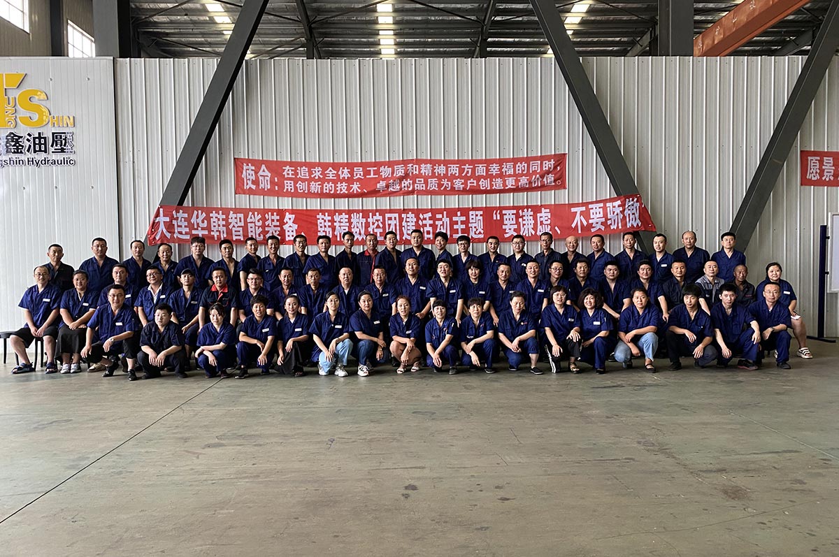 Dalian Huahan intelligent equipment group construction activity theme "be modest, not proud"